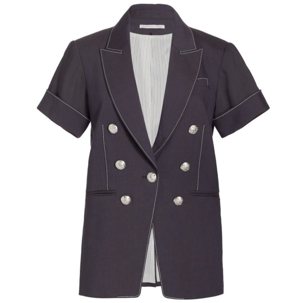 Veronica Beard Short Sleeved Navy Hastings Dickey Jacket Blazer Size 20 XXL XXXL